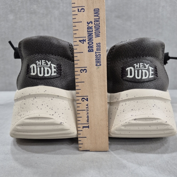 Hey Dude Wendy Peak Woven shoes women's 5 charcoal gray platform slip on loafer - Picture 6 of 12